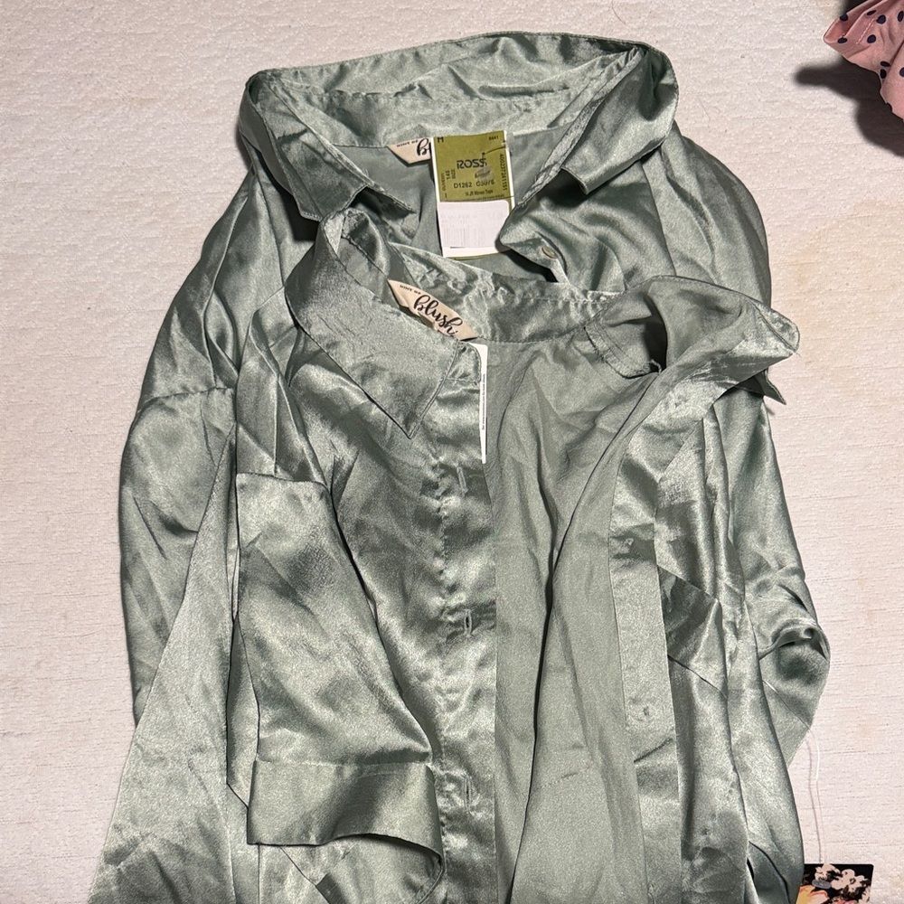2 of them Sage Green Women's Pj top